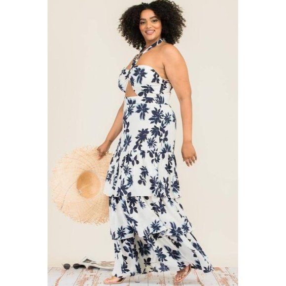 Blue Moon  Halter Top Dress -Plus Size - Picture 5 of 10